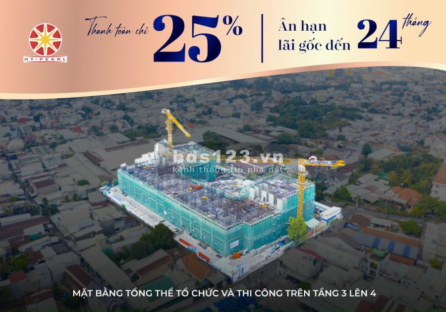 Chỉ 619 triệu - sở hữu ngay căn hộ HT Pearl khu dân cư đông giá tốt đầu tư, tiện ích đủ