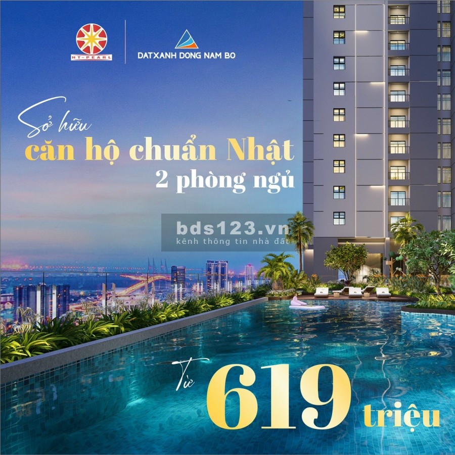 Chỉ 619 triệu - sở hữu ngay căn hộ HT Pearl khu dân cư đông giá tốt đầu tư, tiện ích đủ
