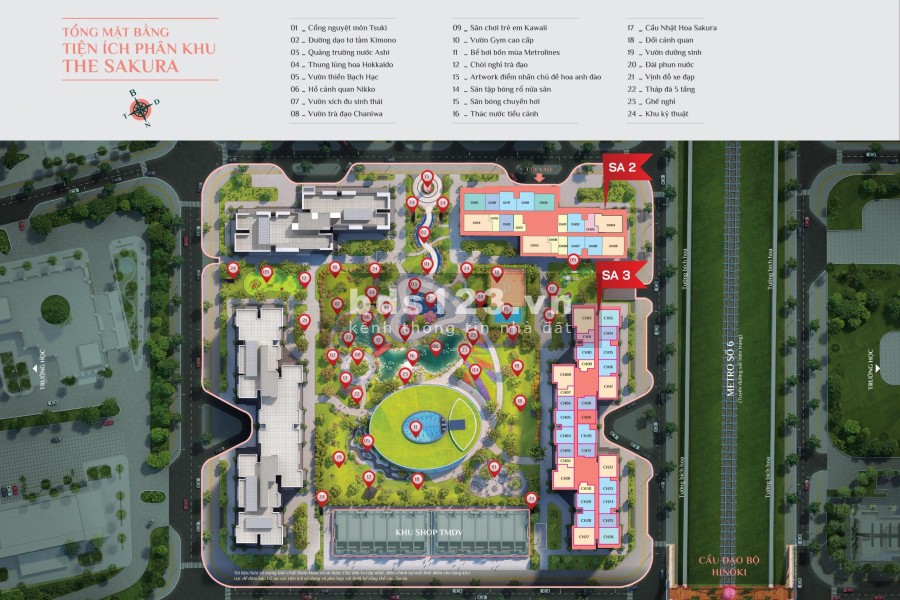 Căn hộ góc 2n+1 diện tích sử dụng 69.3m2 Vinhomes Smart City phường Tây Mỗ giá 2 tỷ 9