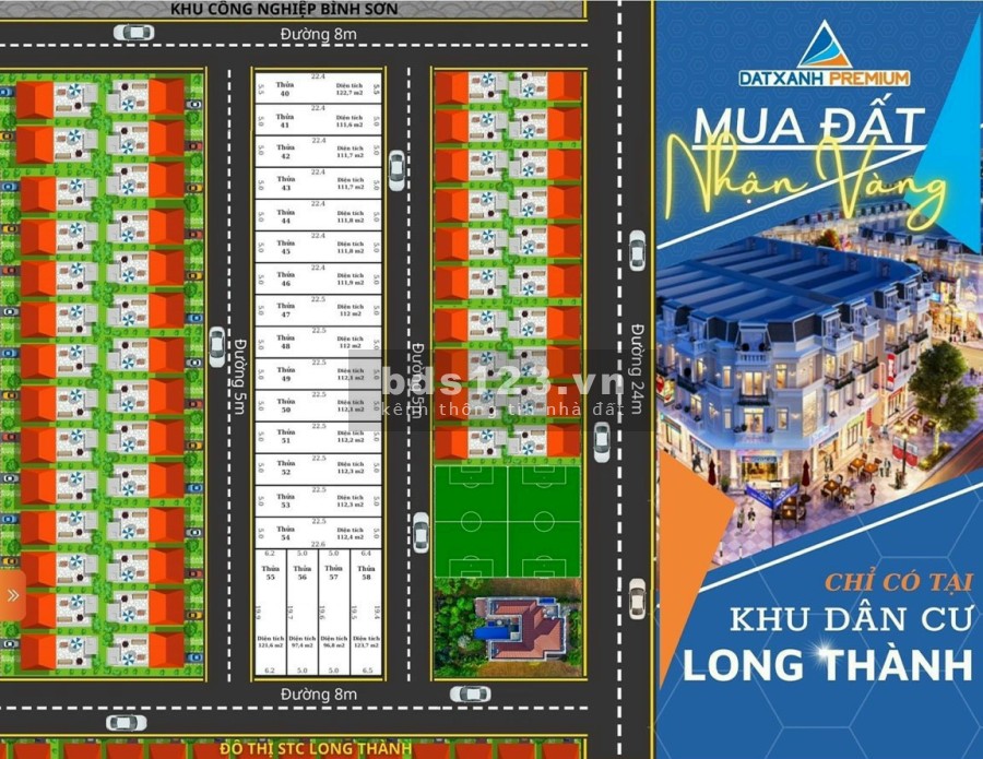 Mua đất khu dân cư Long Thành, tặng vàng nhận chiết khấu cực lớn giá 26 triệu/m2