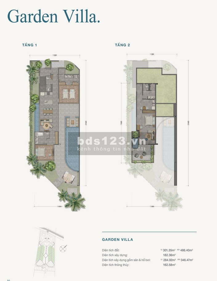 Bán căn biệt thư biển Ixora, vị trí trung tâm, view cực thoáng, giá 20,5 tỷ (full)
