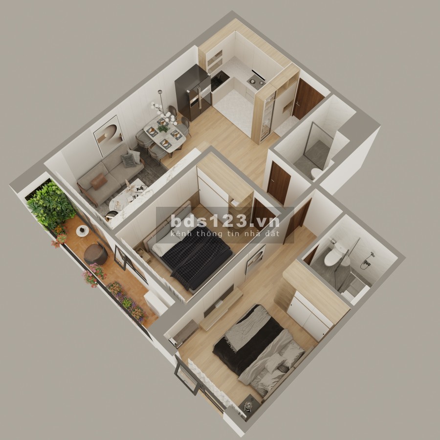 Duy nhất căn 2 phòng ngủ Phương Đông Green Home, dt 66m2 Giá 2,1x tỷ, lh 0982706222