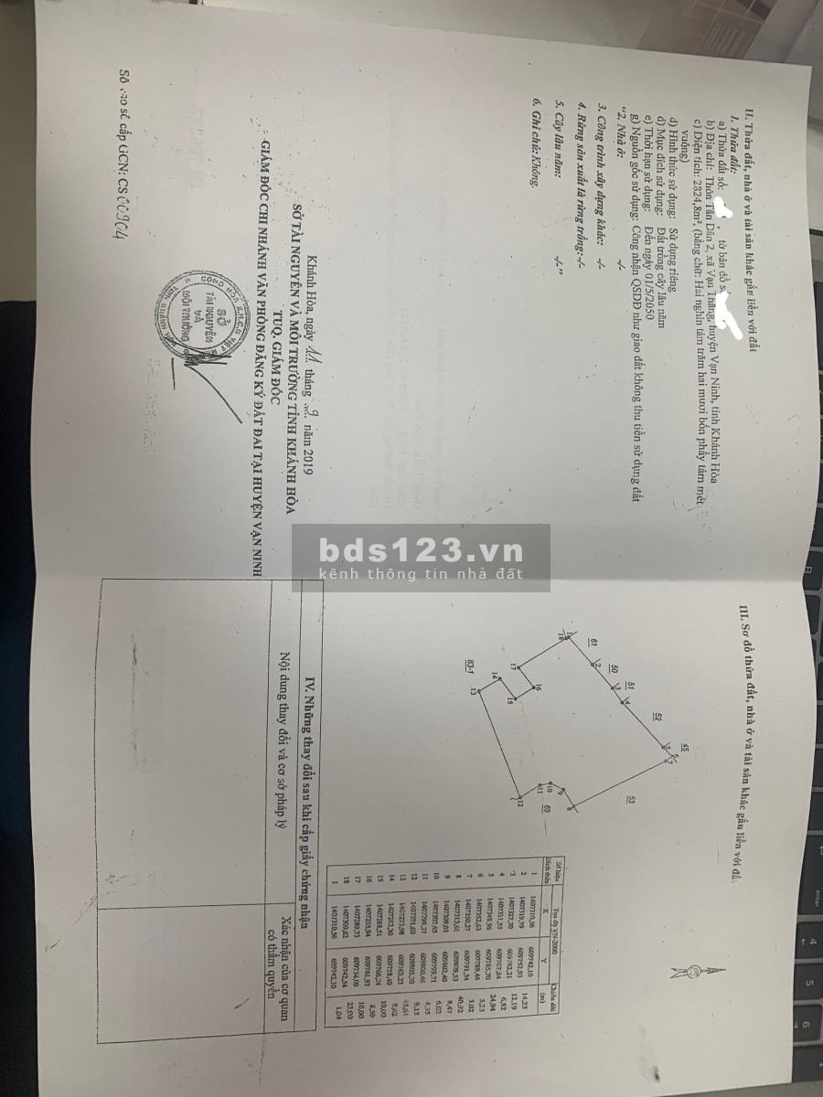 Bán 2 lô Mặt Tiền Nguyễn Huệ đặc khu Bắc Vân Phong xã Vạn Thắng huyện Vạn Ninh, Khánh Hoà