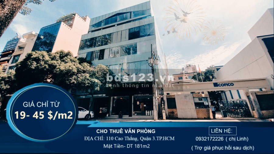 Chính chủ cho thuê văn phòng trợ giá mùa dịch tại trung tâm Quận 3, giá tốt