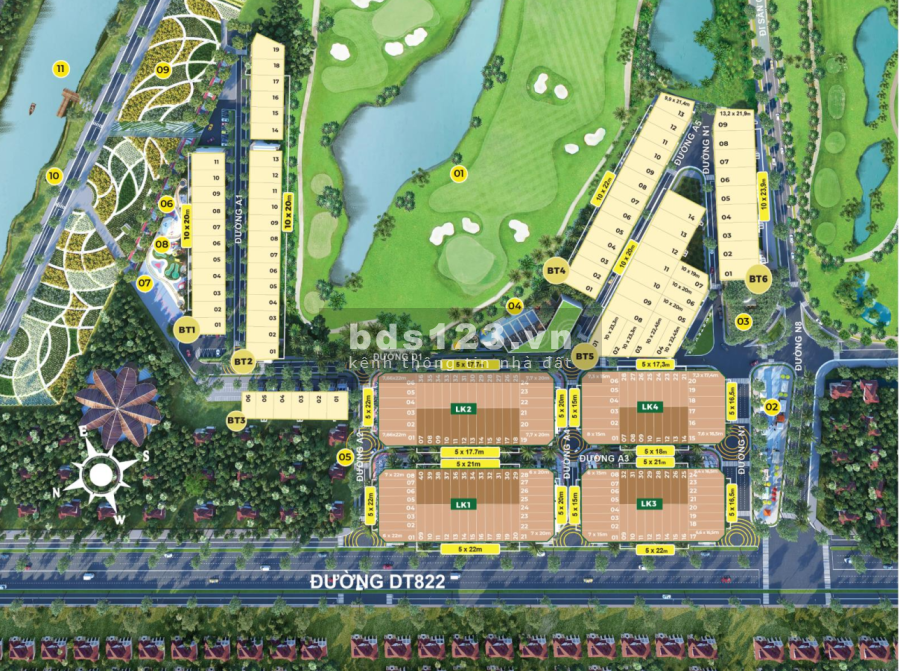 Làng sinh thái Tây Sài Gòn, Green Center, giá bán 3 tỷ, pháp lý đầy đủ, bàn giao ngay