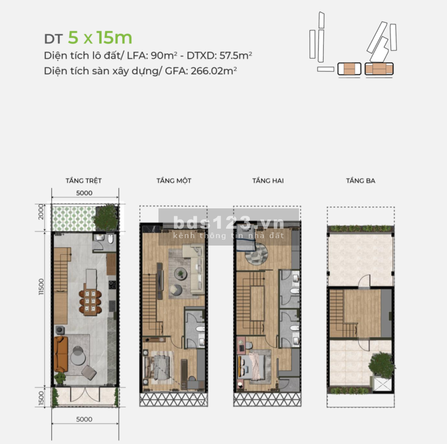 Làng sinh thái Tây Sài Gòn, Green Center, giá bán 3 tỷ, pháp lý đầy đủ, bàn giao ngay