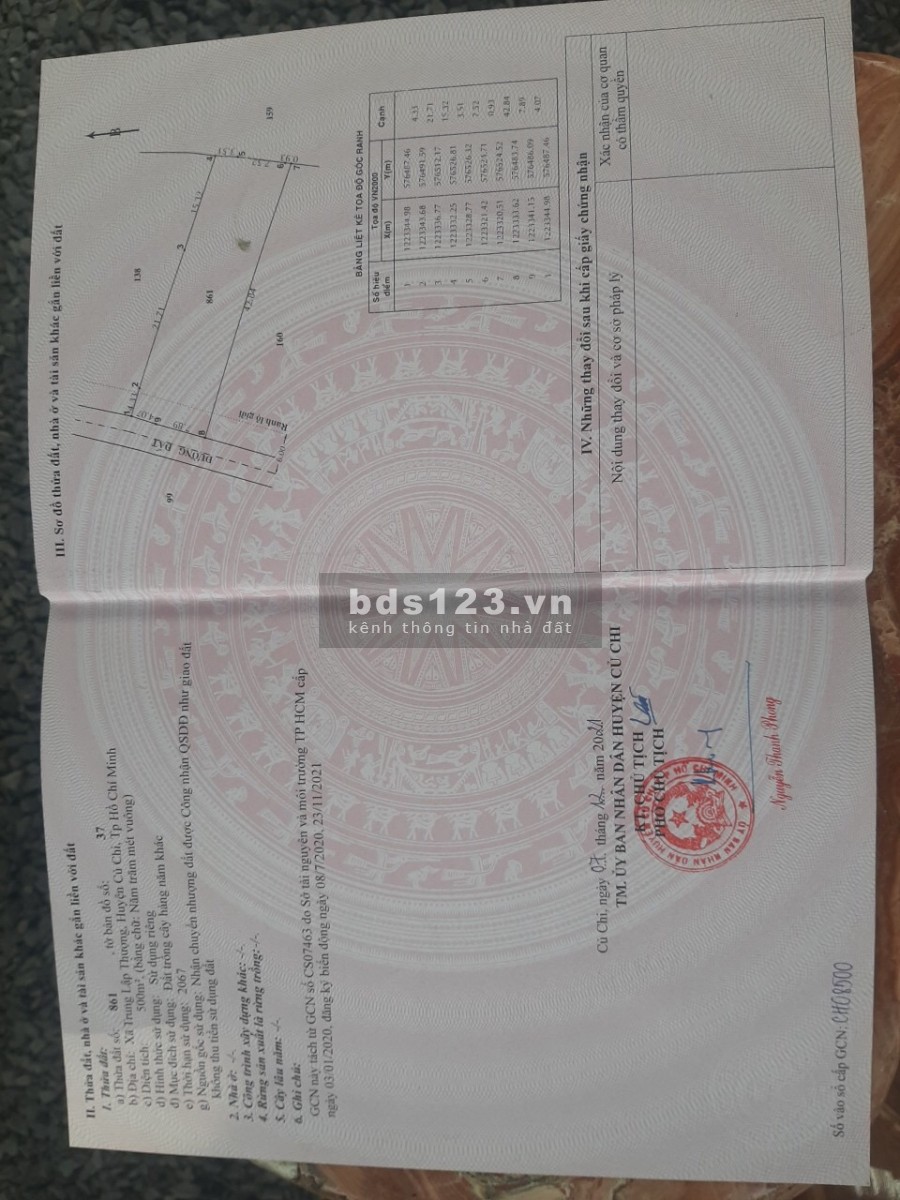 Đất vườn ngay chợ Trung Lập Thượng hơn 500m2 có SHR bao sang tên công chứng trong ngày