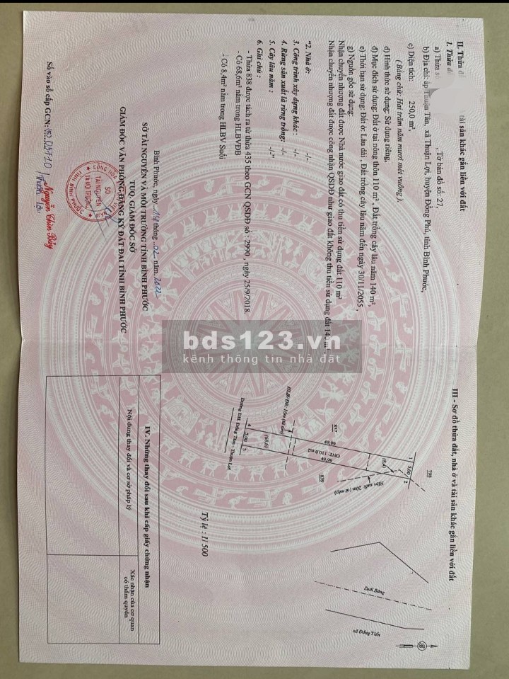 Đất Becamex Đồng Phú mặt tiền đường nhựa 32m giá FO hỗ trợ vay ngân hàng, lh 0376201171