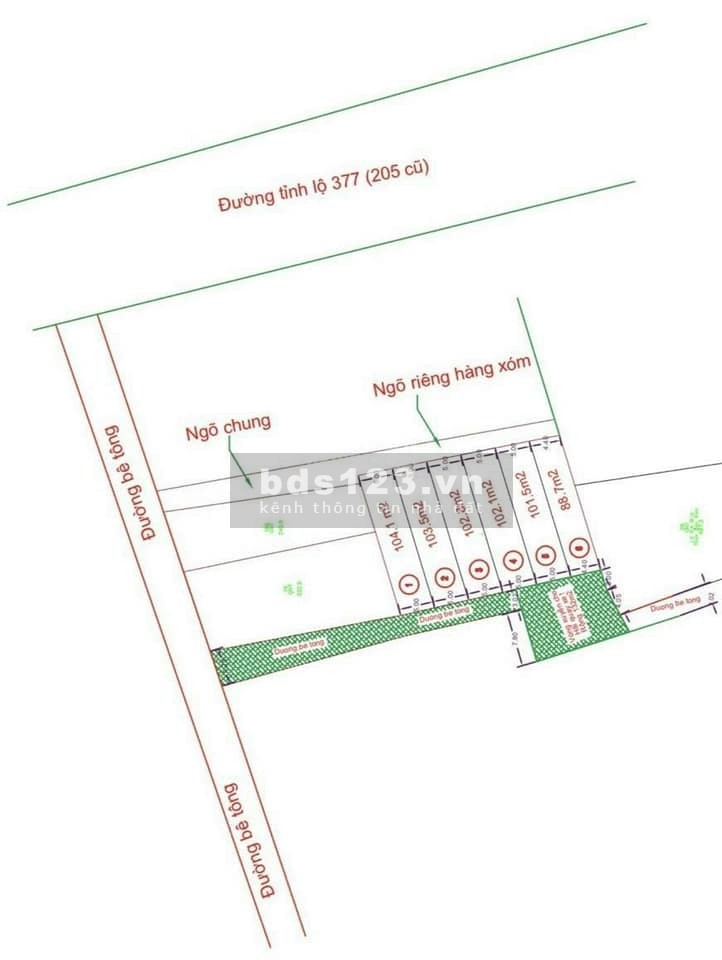Chính chủ bán 101,5m2 Đan Kim, Liên Nghĩa, đường trước mặt rộng 10m giá 27 triệu/m2
