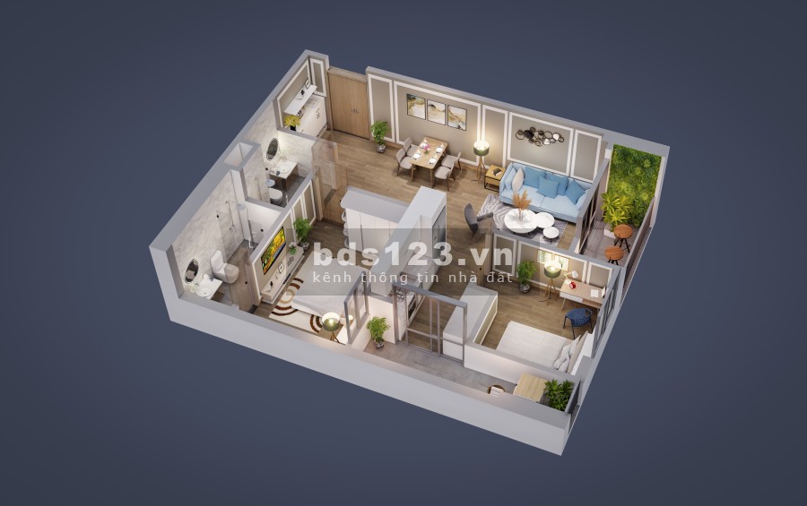 Chỉ Còn Duy Nhất 13 Căn Hộ dt 63m2 2PN, 2VS giá từ 1,8 tỷ (chiết khấu và quà tặng lên tới 6.5%)