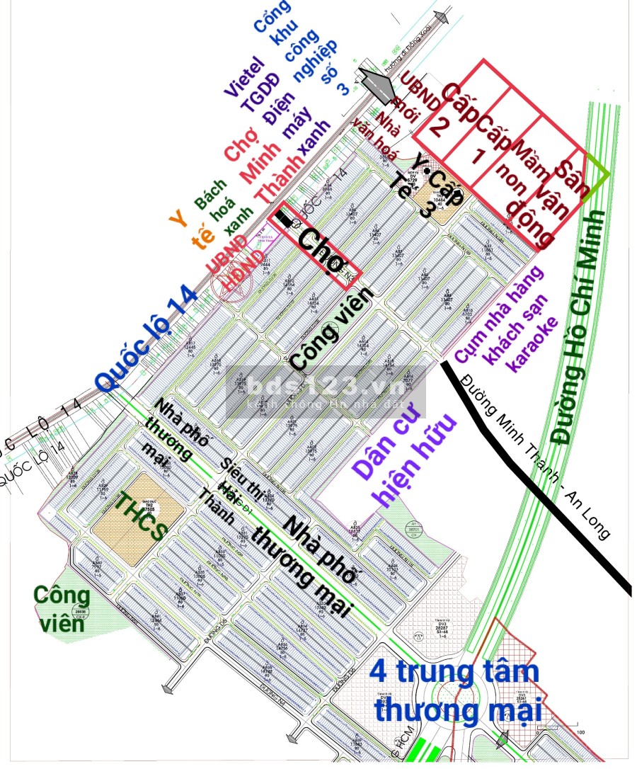 Lô đất cách chợ Minh Thành chỉ 20m ,kinh doanh được ngay, Becamex Chơn Thành Bình Phước GĐ 2