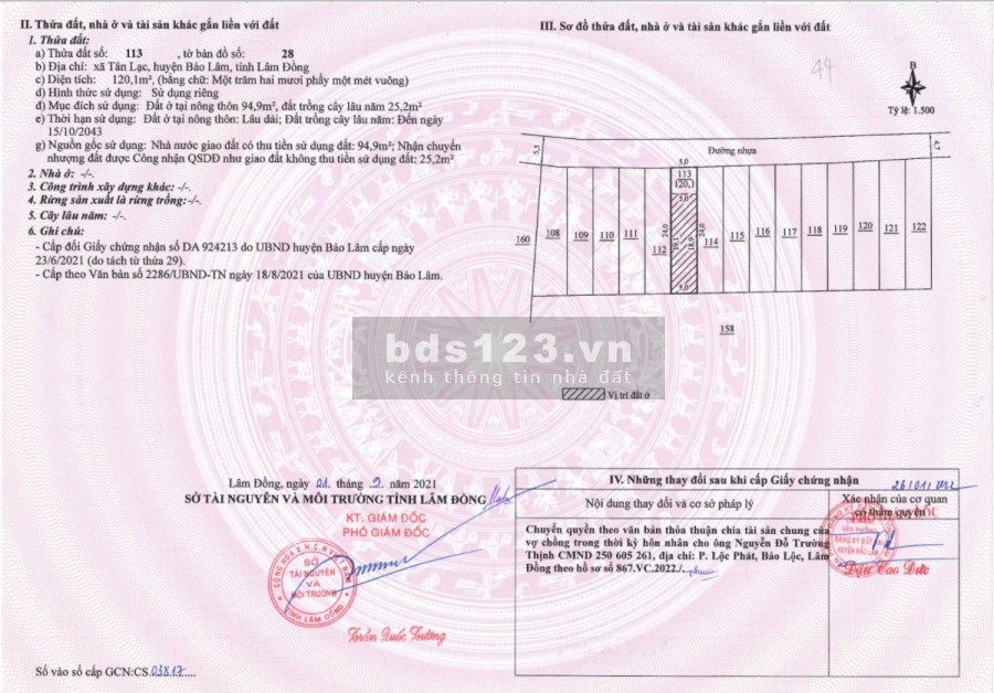 Cần tiền bán gấp lô đất giá rẻ 450 triệu, thành phố Bảo Lộc, đầu tư sinh lời cao làm việc chính chủ