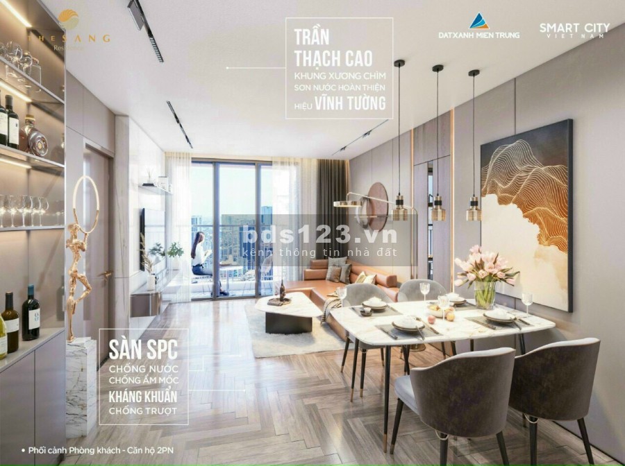 Căn 2PN +1 sổ hồng sỡ hữu lâu dài ngay trung tâm TP Đà Nẵng, GIÁ 52TR/M2