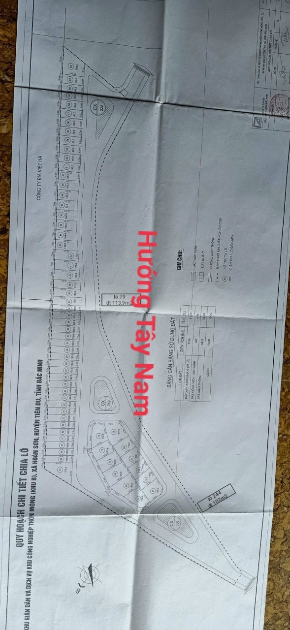 Bán đất nền Giãn Dân Móng Núi Hoàn Sơn Tiên Du Bắc Ninh, hỗ trợ vay ngân hàng 70%