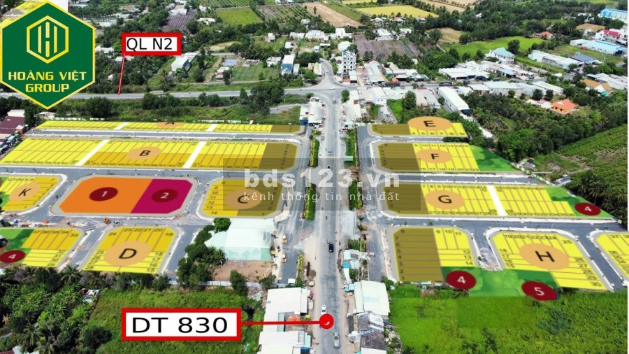 Đất mặt tiền Quốc Lộ N2, ngay trung tâm thị trấn Đức Hoà, pháp lý chính chủ, giá tốt