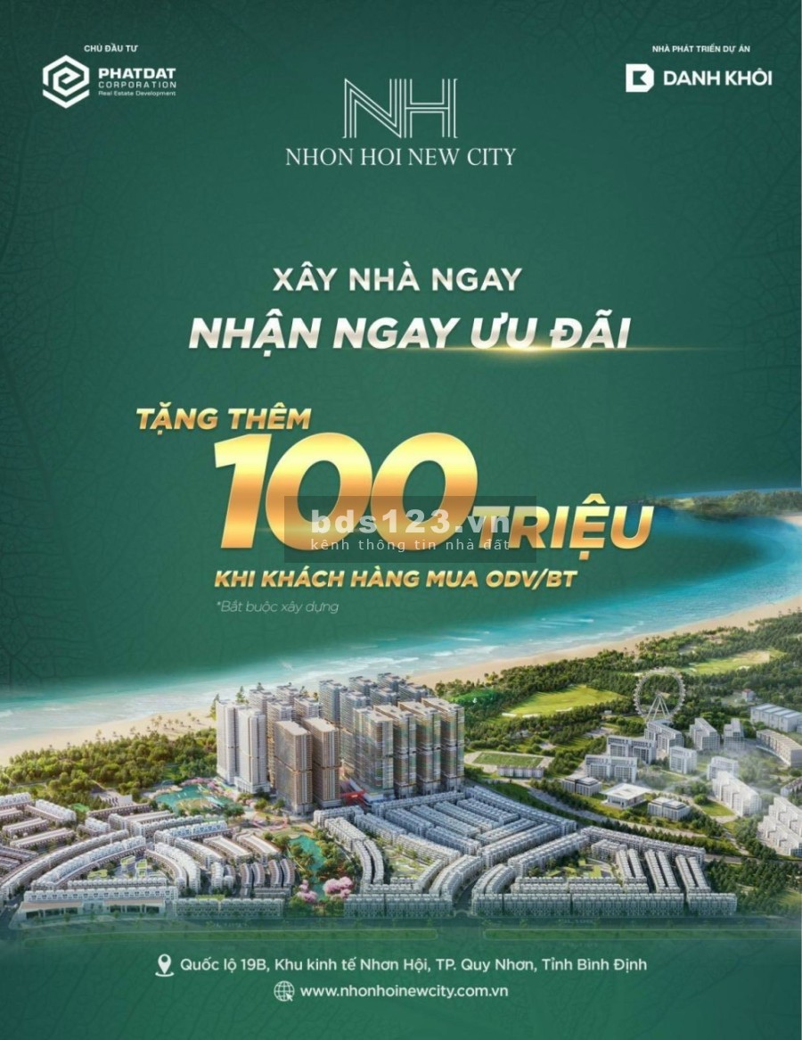 Bán đất nền dự án Nhơn Hội New City đô thị vàng bên vịnh đảo Phương Mai, pháp lý chính chủ