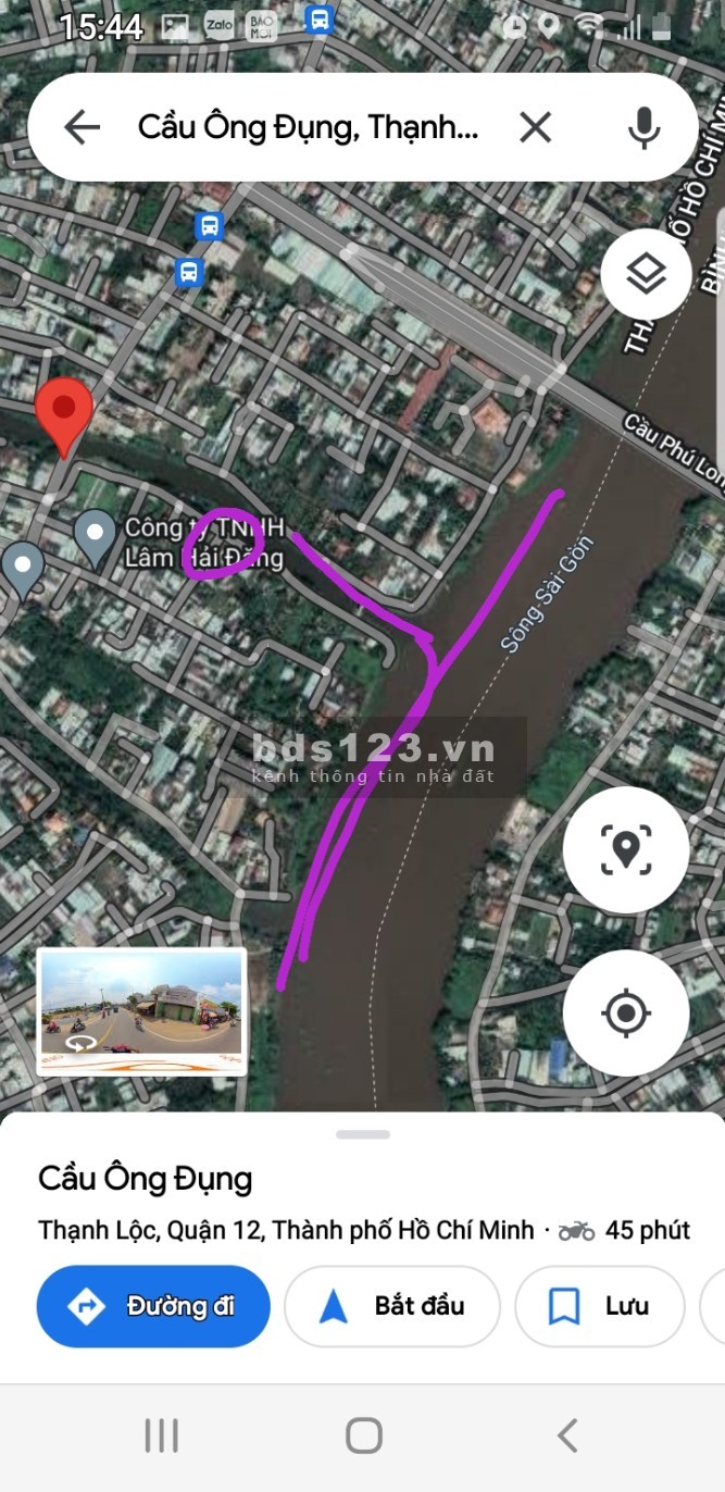 Bán đất đường 8m view sông vàm thuật chính chủ giá tốt đầu tu sinh lời, vị trí đẹp