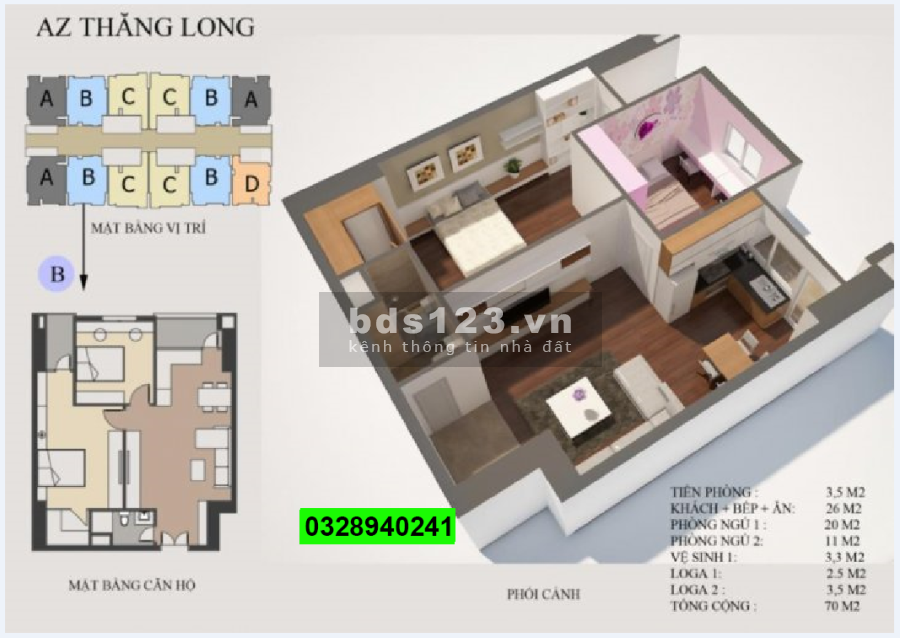 Gia đình cần nhượng lại căn hộ 2PN xuất ngoại giao chung cư THT new city Hoài Đức