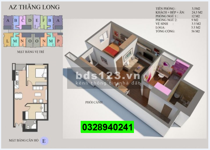 Gia đình cần nhượng lại căn hộ 2PN xuất ngoại giao chung cư THT new city Hoài Đức
