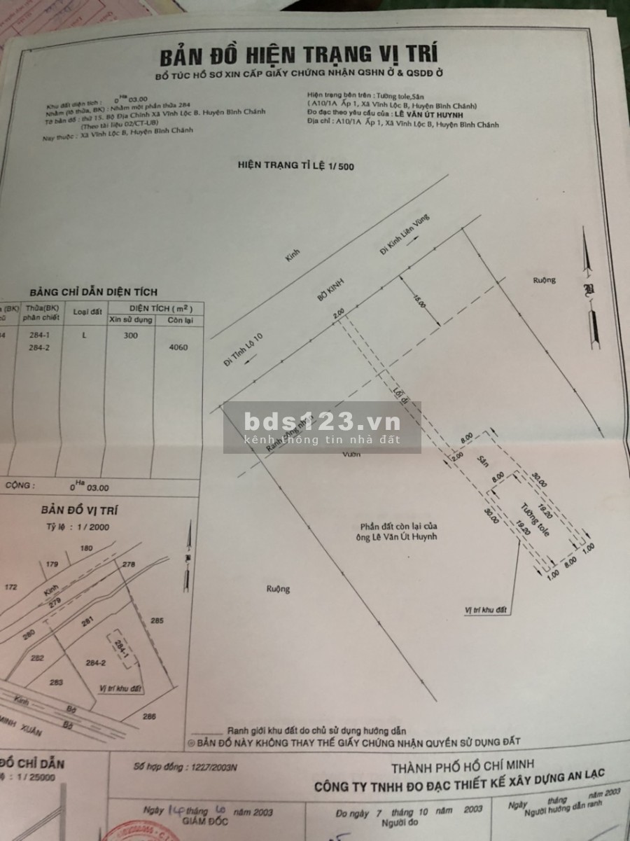 CHÍNH CHỦ BÁN 2 THỬA ĐẤT NẰM KẾ NHAU ở ấp 1, xã Vĩnh Lộc B, huyện Bình Chánh