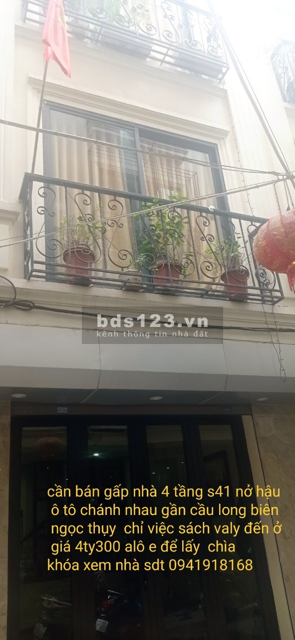 Bán nhà Ngọc Thụy 4 tầng diện tích sử dụng 41m, ôtô vào nhà, full nội thất, lh 0941918168