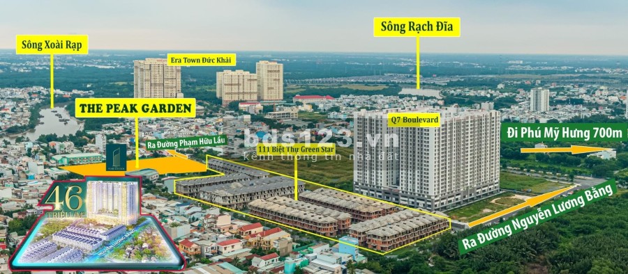 Phòng Kinh Doanh The Peak Garden 1PN,2PN,3PN Ck 11.5%, tặng 3 chỉ, miễn lãi 18 tháng