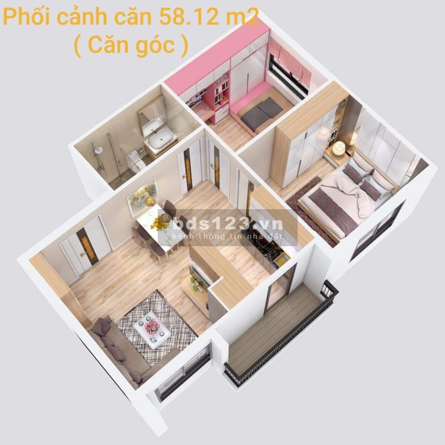 Căn hộ 2PN giá rẻ tại Bến Cát. Giá 9xx diện tích 50m2 pháp lý chính chủ, giá đầu tư sinh lời