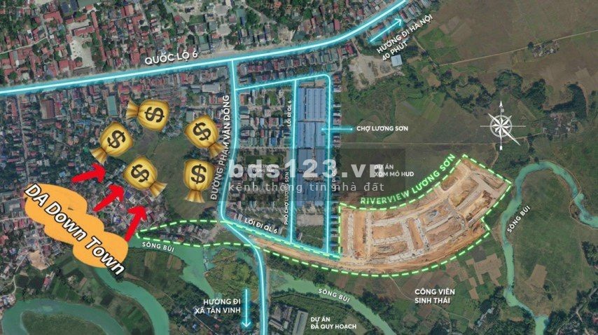 Nhận booking lô đất nền dự án 9downtown Lương Sơn, giá tốt đầu tư sinh lời cao