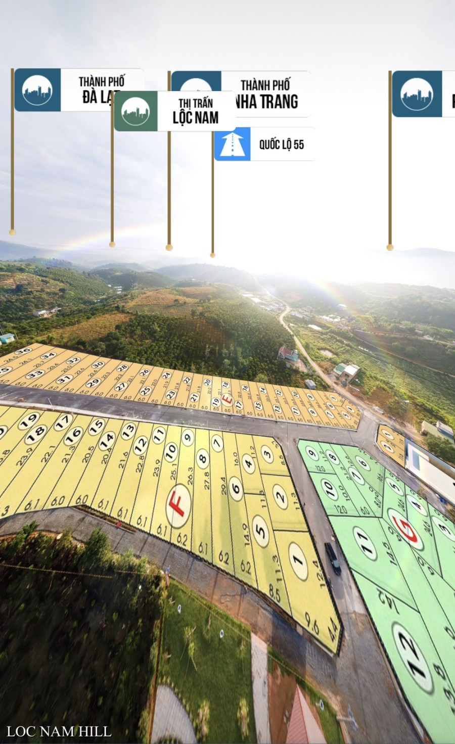 Đất Nền Lộc Nam, View đồi núi, Săn mây. Diện tích 100-150m2. Đầy đủ tiện ích, Sổ sẳn công chứng