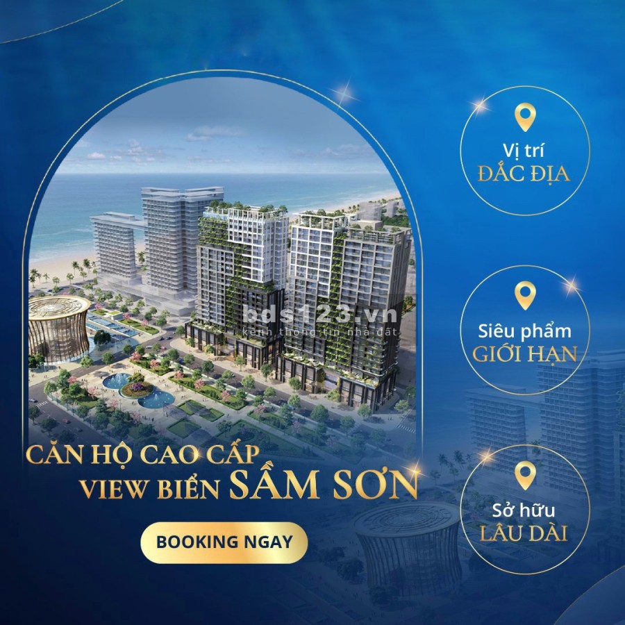 Mở bán Sản phẩm Cao Tầng view biển đầu tiên tại Sầm Sơn, sở hữu lâu dài, giá đầu tư