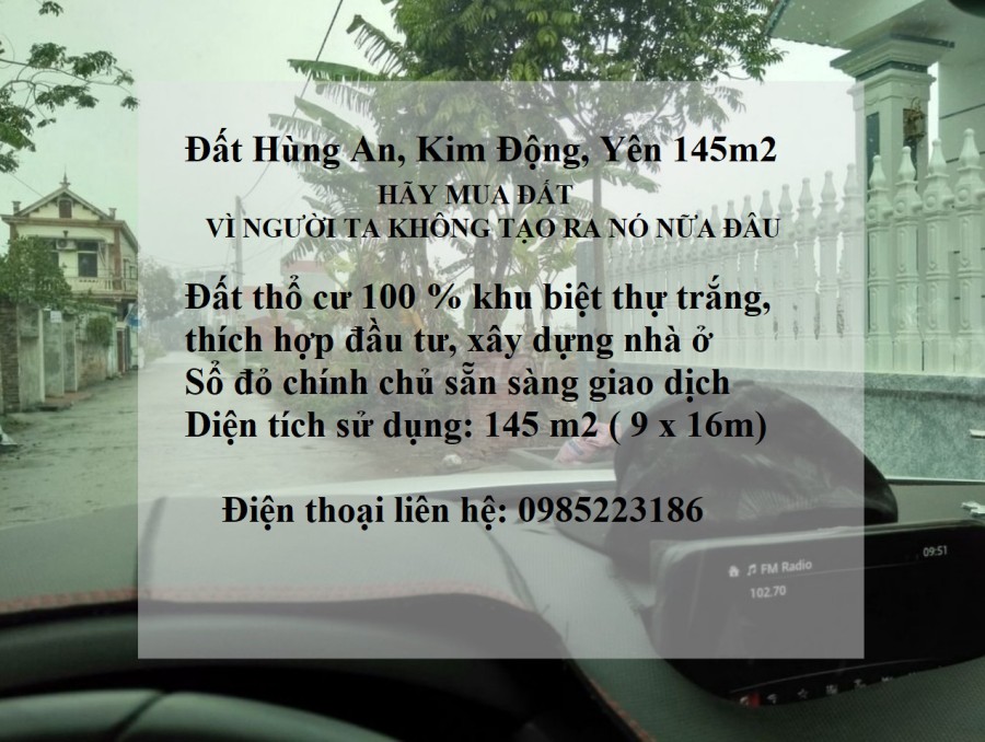 Sở hữu lô đất siêu đẹp khu biệt thự trắng Hùng An, Kim Động, Hưng Yên