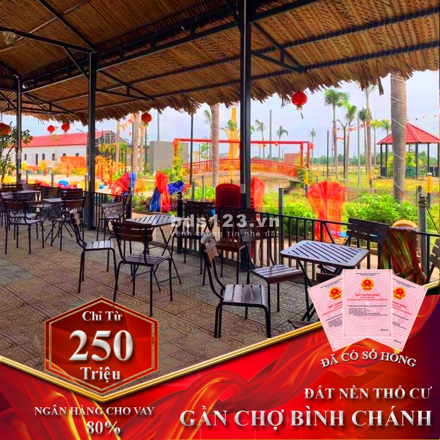 Bán đất ven sông gần chợ Bình Chánh giá đầu tư sinh lời cao, full thổ cư, bao sang tên
