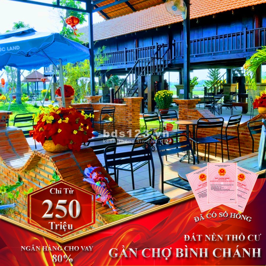 Bán đất ven sông gần chợ Bình Chánh giá đầu tư sinh lời cao, full thổ cư, bao sang tên