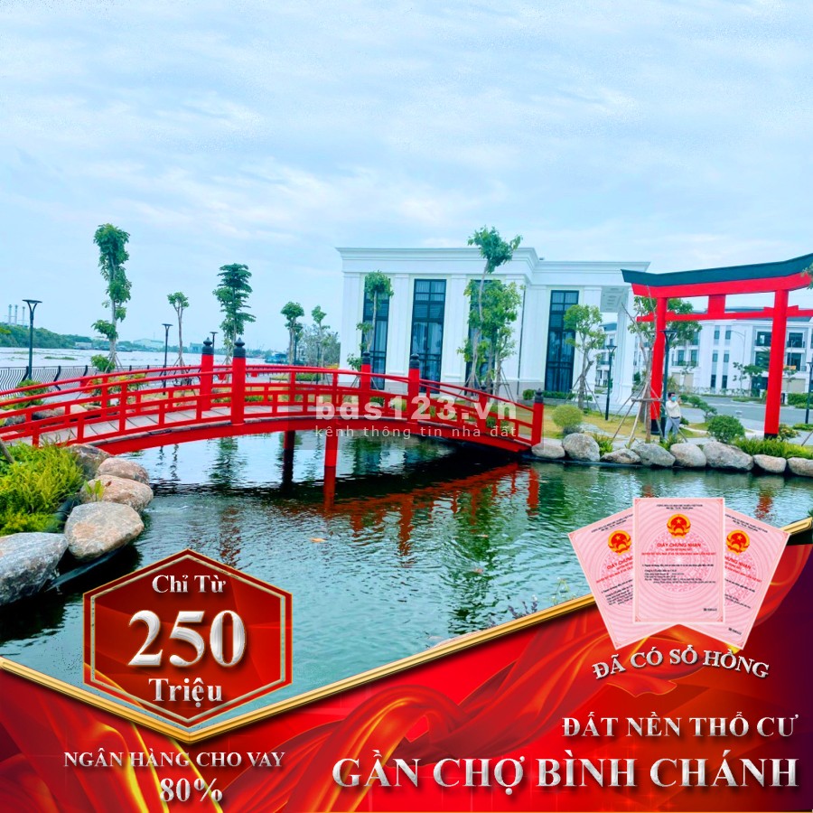 Bán đất ven sông gần chợ Bình Chánh giá đầu tư sinh lời cao, full thổ cư, bao sang tên