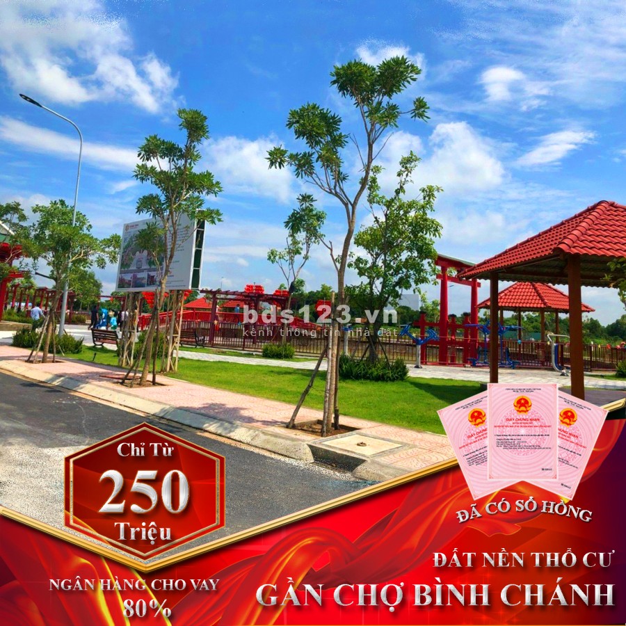 Bán đất ven sông gần chợ Bình Chánh giá đầu tư sinh lời cao, full thổ cư, bao sang tên