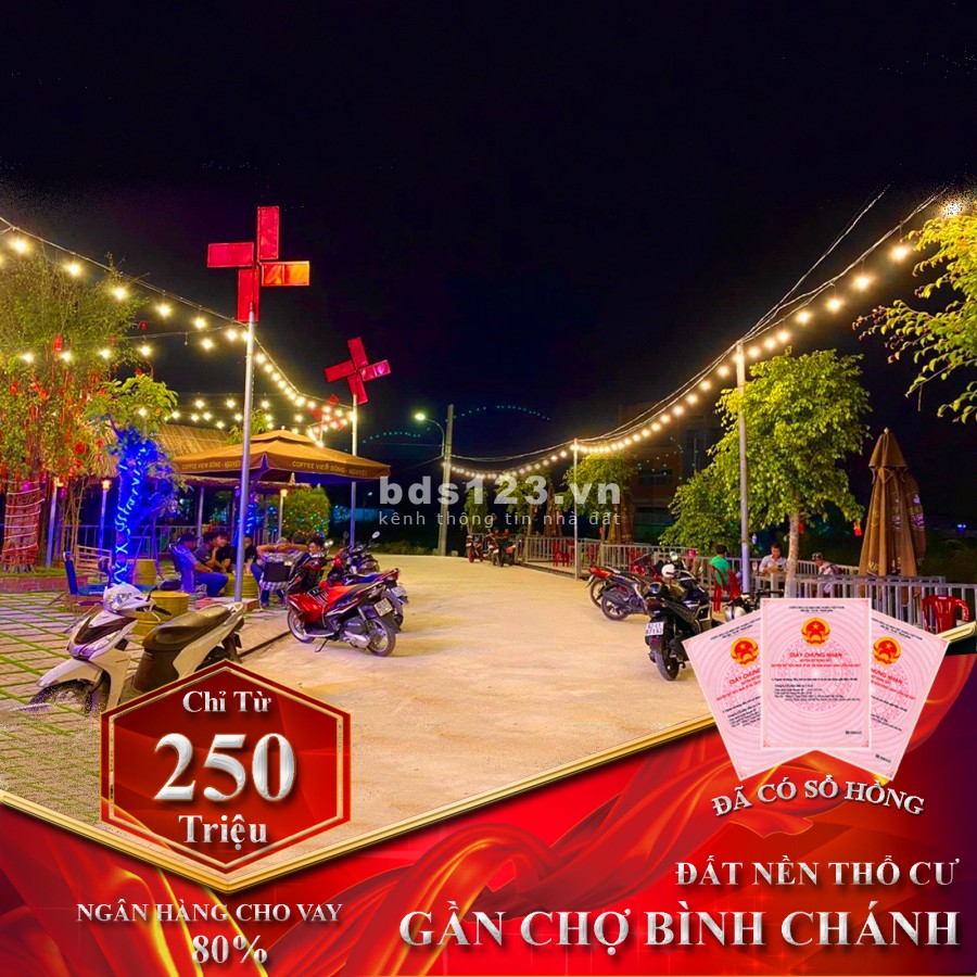 Bán đất ven sông gần chợ Bình Chánh giá đầu tư sinh lời cao, full thổ cư, bao sang tên
