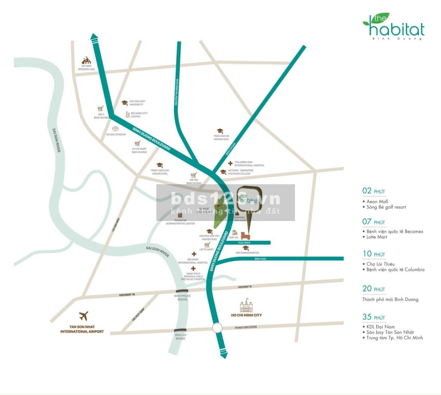 Mở bán căn hộ xanh nhất Thuận An The Habitat Bình Dương tiện ích đẳng cấp, bàn giao ngay