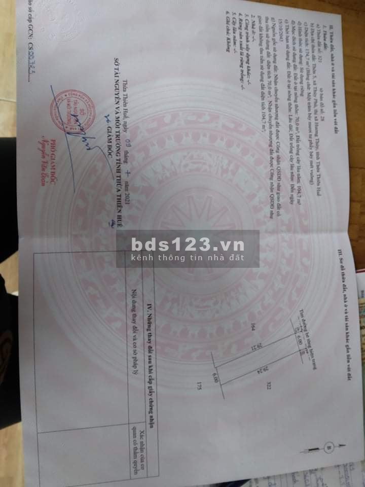 Cần bán lô đất thôn 5 Thủy Phù vị trí đắc địa, gần sân bay, pháp lý chuẩn, khu dân cư đông đúc