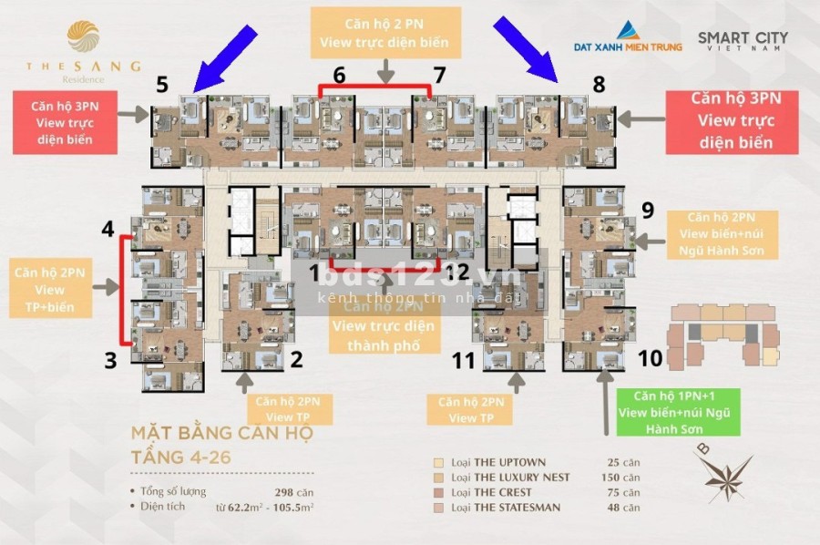 Căn hộ cao cấp 5 sao view biển Mỹ Khê có 1 không 2 tại TP Đà Nẵng