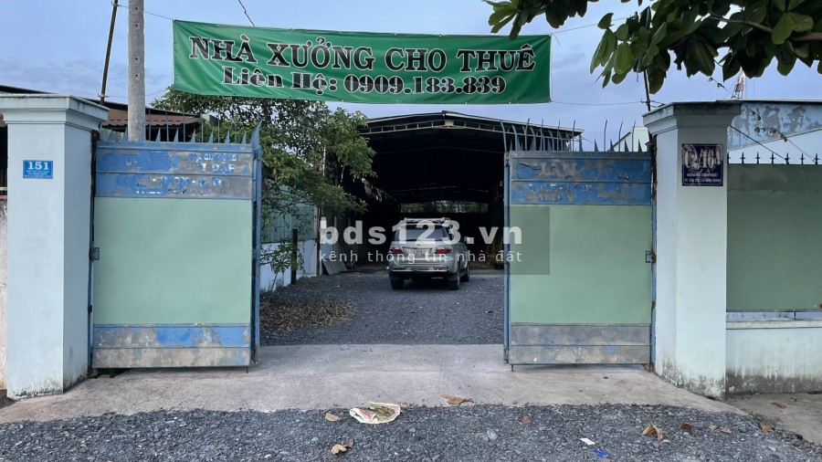 Cho thuê nhà xưởng 1000m2 mặt tiền đường Bùi Thanh Khiết