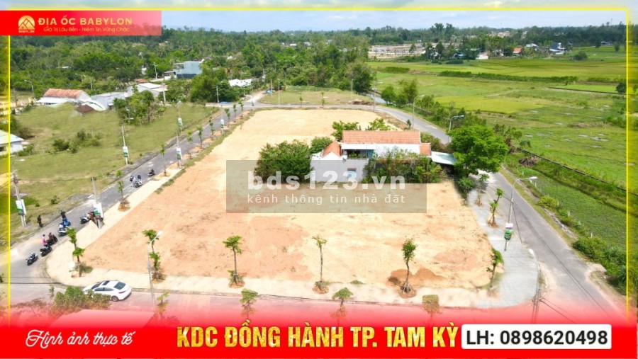 Chỉ 8-9 triệu/m2 đã sở hữu BĐS TP Tam Kỳ Quảng Nam sổ hồng từng lô, bao sang tên công chứng