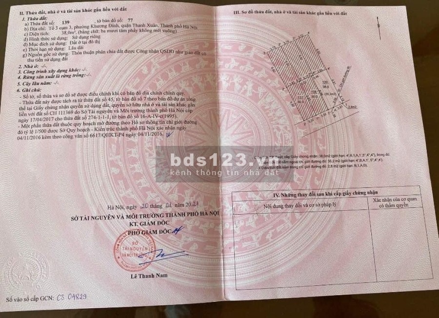 Bán nhà mặt ngõ nguyên căn phố Bùi Xương Trạch, Quận Thanh Xuân, sổ đẹp, lh 0932222637