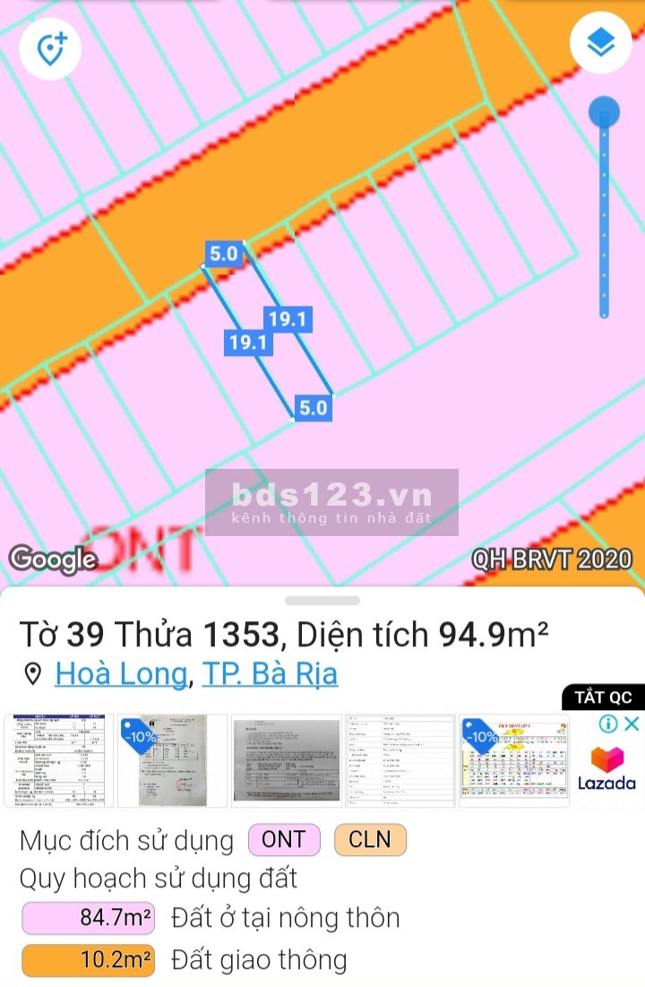 Bán đất mặt tiền tại khu dân cư Gò Cát 8, Hòa Long, thành phố Bà Rịa giá tốt đầu tư