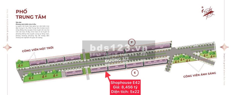 2 căn shophouse Đại Lộ thương mại dt 5x22 lộ giới 30m2 hỗ trợ không lãi suất giá chỉ 8x tỷ