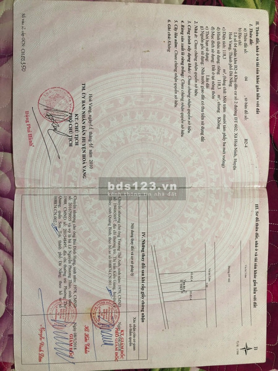 Bán đất vị trí siêu đẹp thuận tiện ở Hoà Ninh, Hoà Vang sổ hồng chính chủ, giá tốt, lh 0856850009
