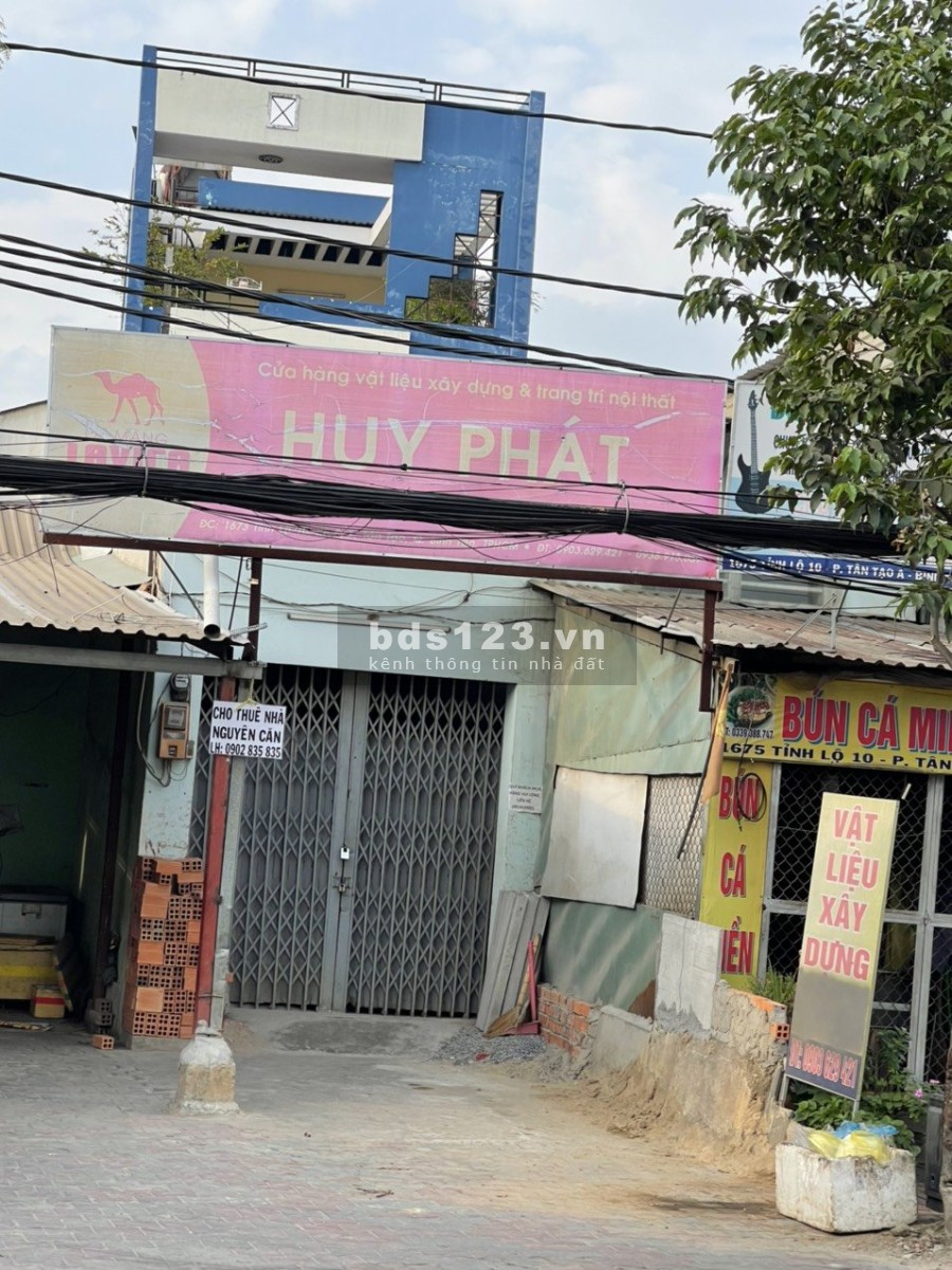 Cho thuê nhà mặt tiền số 1673 Tỉnh lộ 10 Tân Tạo A Bình Tân Hồ Chí Minh