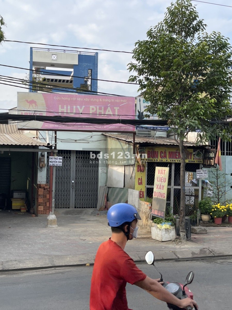 Cho thuê nhà mặt tiền số 1673 Tỉnh lộ 10 Tân Tạo A Bình Tân Hồ Chí Minh
