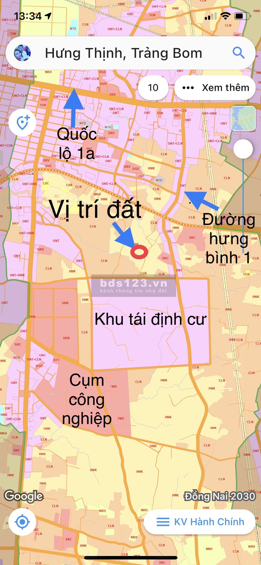 Đất sào 950 triệu xã Hưng Thịnh huyện Trảng Bom tỉnh Đồng Nai liên hệ 0931978879