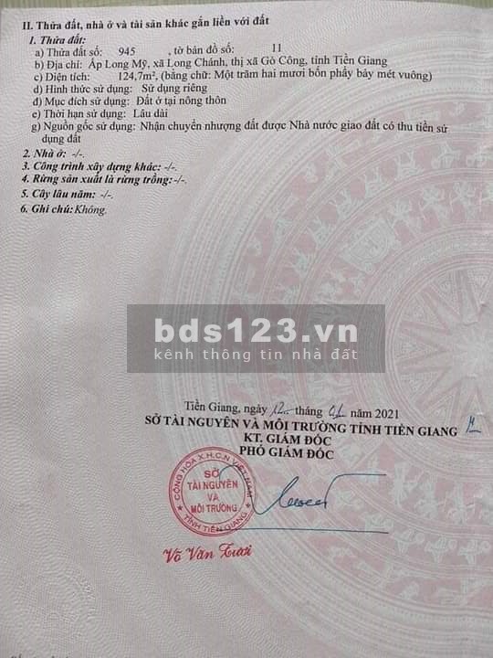 Đất thổ cư Ô tô TX Gò Công bán rẻ khỏi trả giá.