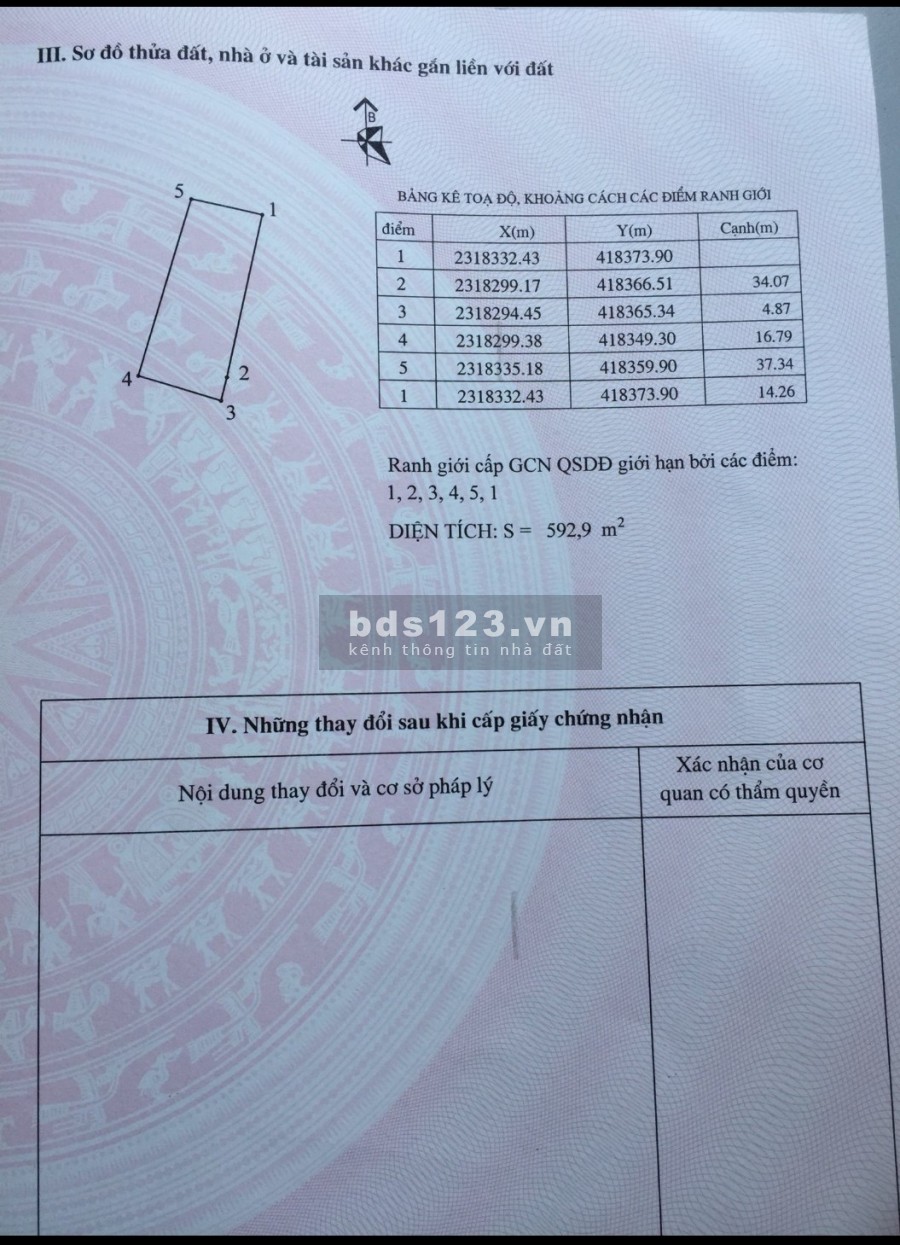 Bán đất khu đối diện dự án Hạ Long Xanh diện ích 593m2, giá bán 50 triệu/m2, sổ sẵn